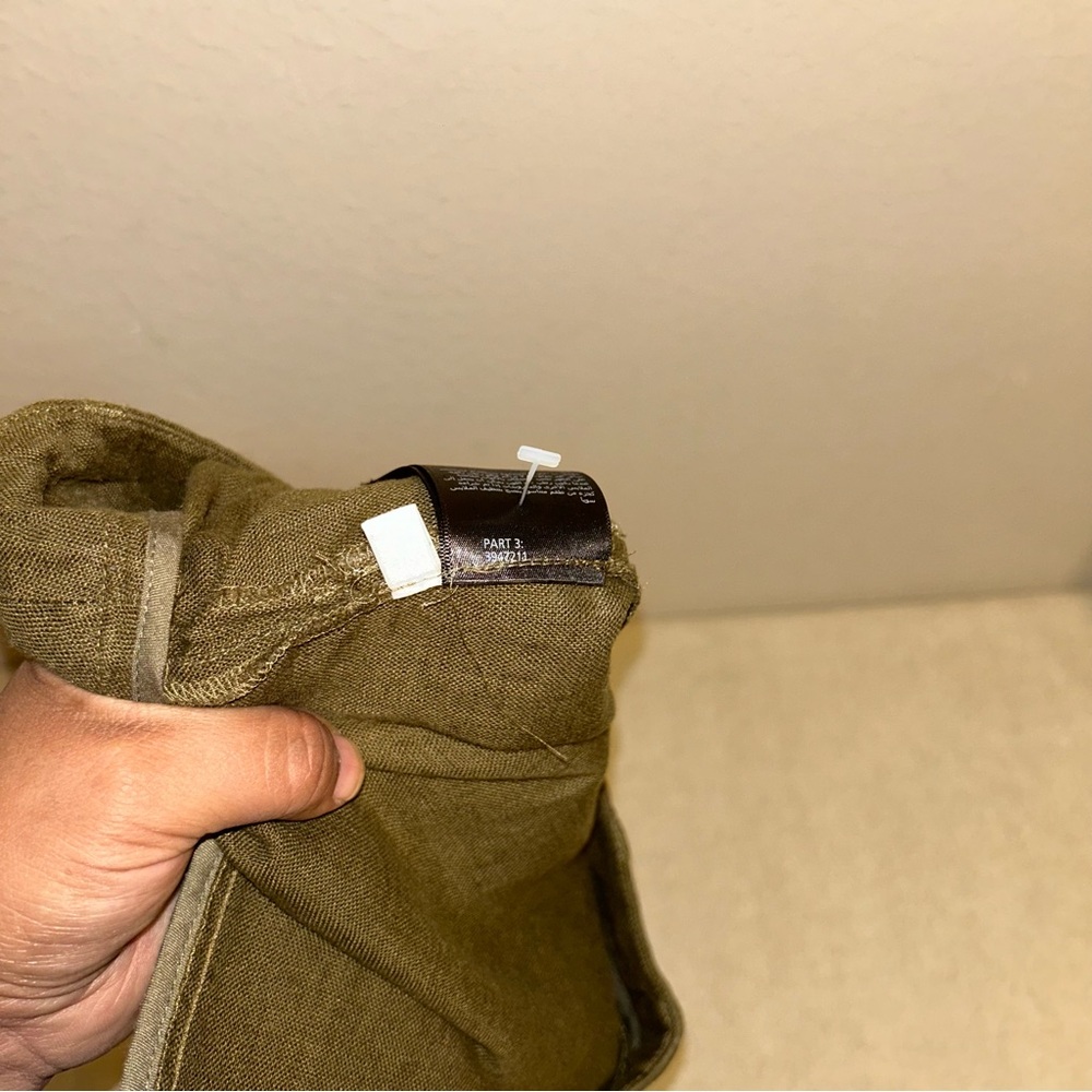 Whistles‎ Tie Waist Linen Short Olive Size 2 - Picture 7 of 10